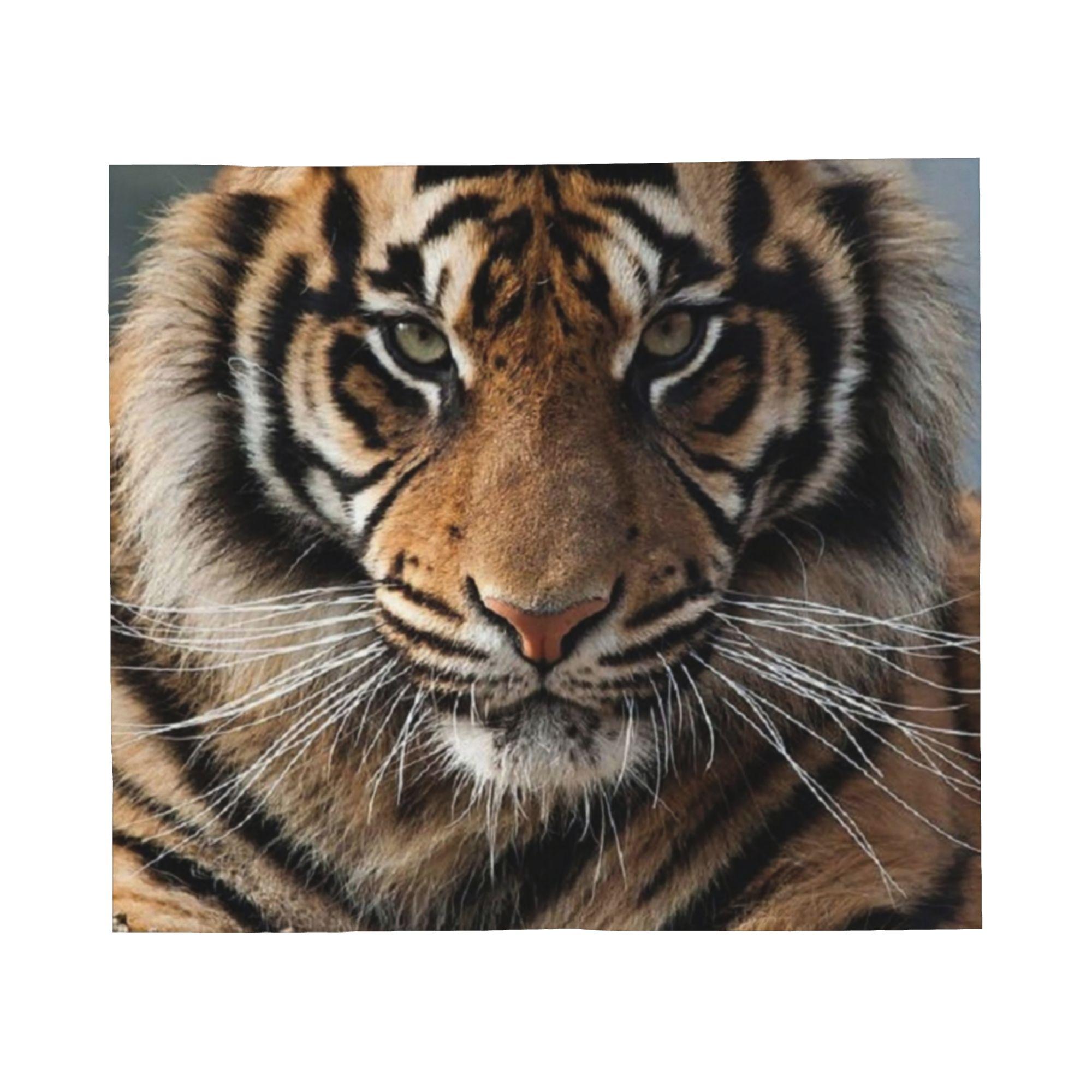 

Tiger Wallpaper Art Blankets Velvet All Season Nature Animal Portable Ultra-Soft Throw Blankets for Bedding Couch Bedding Throws 30x40in