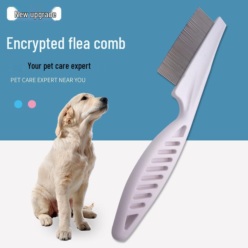 Pet Flea Comb for Dogs and Cats - Dense Tooth Grooming Tool for Hair Removal
