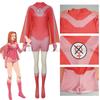 Anime Atom Eve Cosplay Kostüm Unbesiegbare Eve Wilkins Jumpsuit Bodysuit Umhang Umhang Outfits für Erwachsene Damen Halloween Kostüm