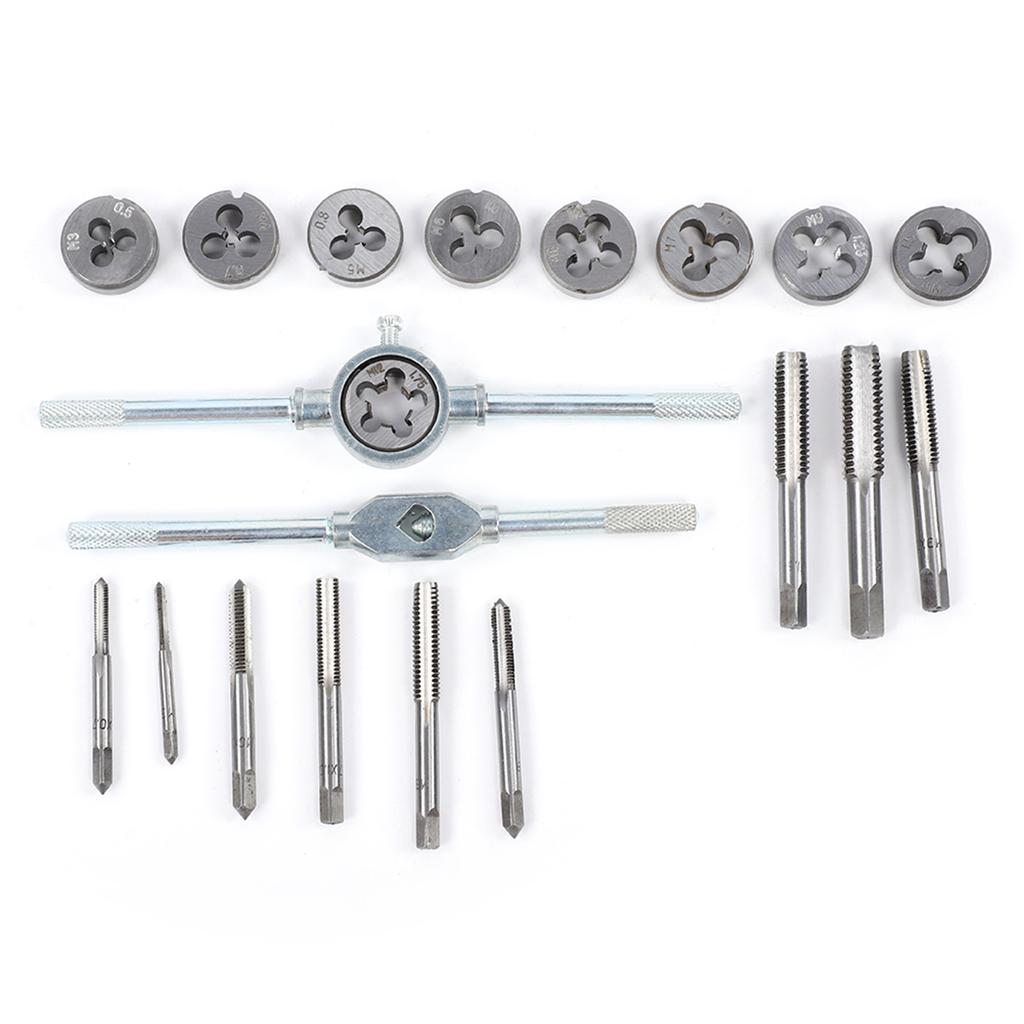20pcs Metric Thread Tap Die Set Alloy Portable High Hardness Tap Die Hand Tools Set