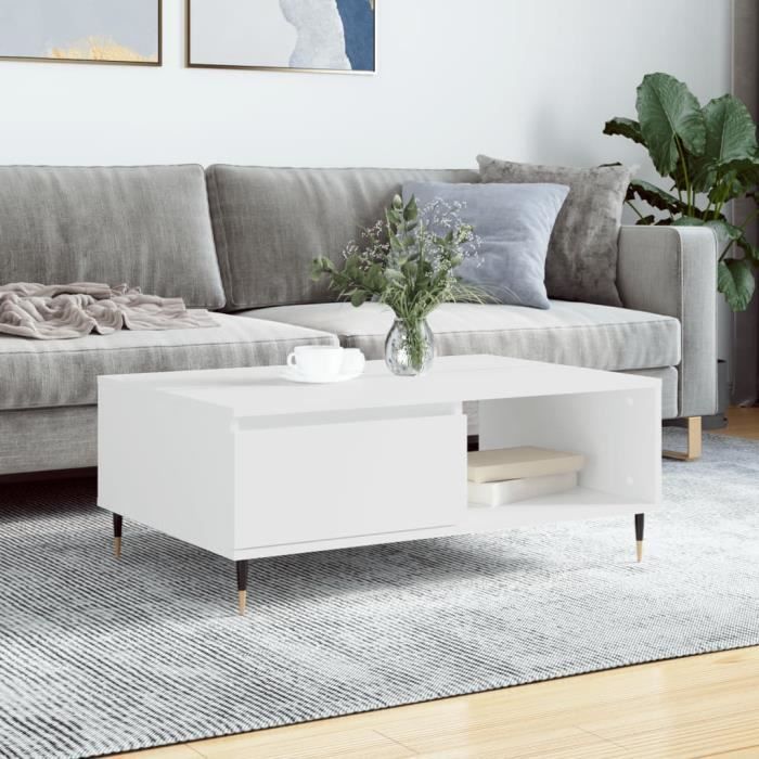VidaXL Coffee Table White 90x60x35 Cm Engineered Wood 827052