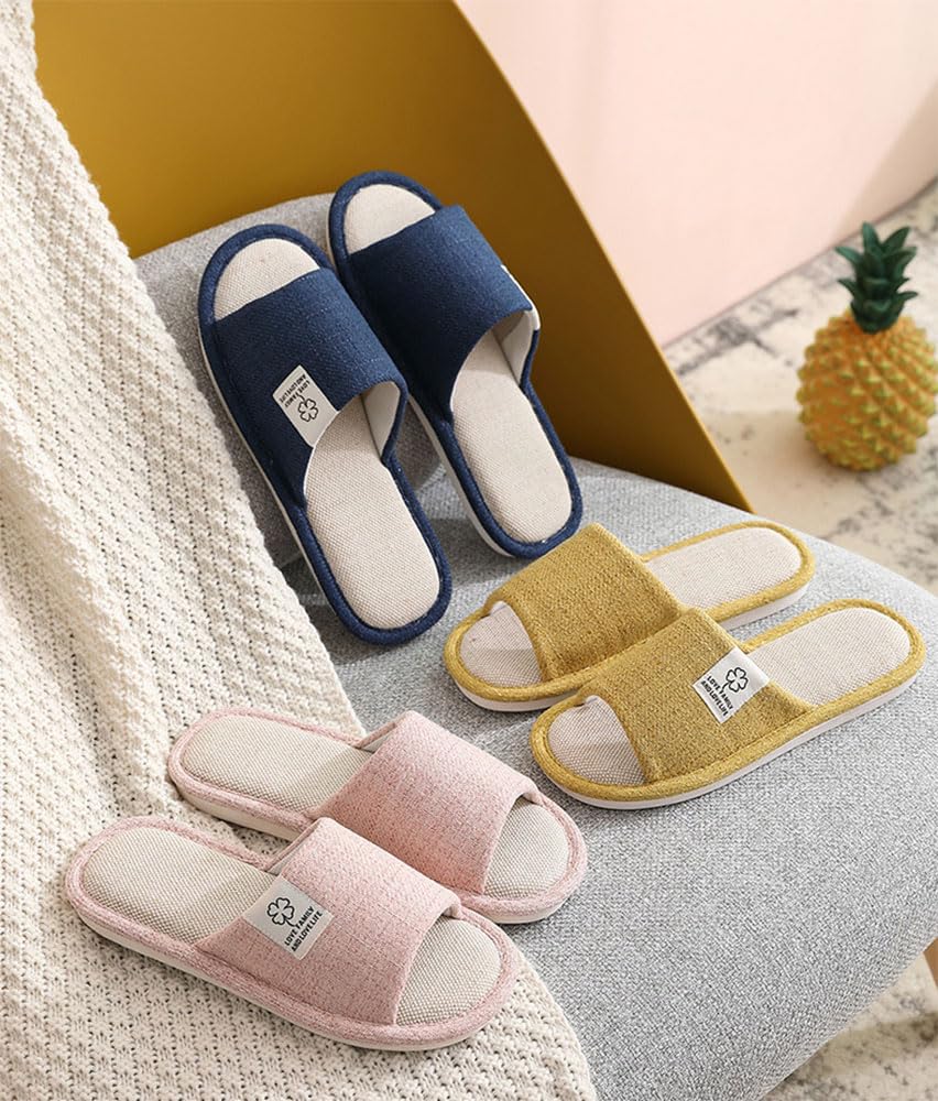 CHFUDUO Cute Nordic Style House Set of for and Stylish Indoor for Rooms and and Winter Japanese Shoe Slippers, 4, Guests, Women's Men's, Washable,