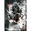 Playing Cards Canvas Painting Fire Skull Card Poster Print Poker for Living Room Wall Art Home Decor