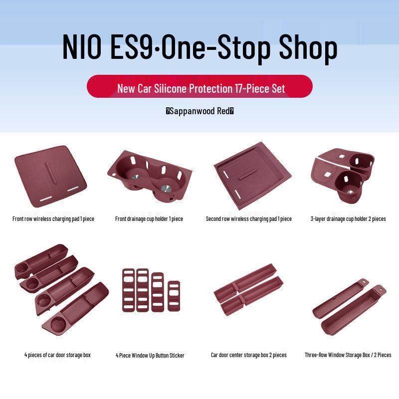 Nio ES9 Car Door Storage Organizer: Door Side Lower Box & Cup Holder Interior Accessory