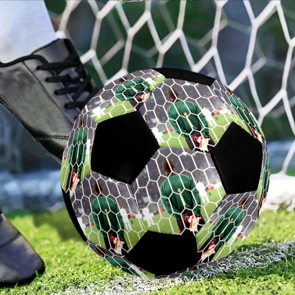 Goalkeeper Action Customize Your picture Size 5 Soccer football Machine Sewn Indoor/Outdoor Training and Matches Perfect for Customized Gifts