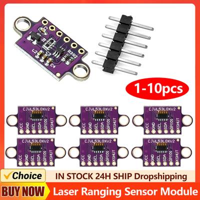 Sensor Láser de Rango por Tiempo de Vuelo VL53L0X IIC GY-530 VL53L0X VL53L1X V2 Módulo de Distancia Láser Alta Precisión con PIN
