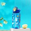 1pc 600Ml Student Sippy Cup Water Bottles Creative Cartoon Feeding With Straws And Lids Spill Proof Portable Beverage Cups