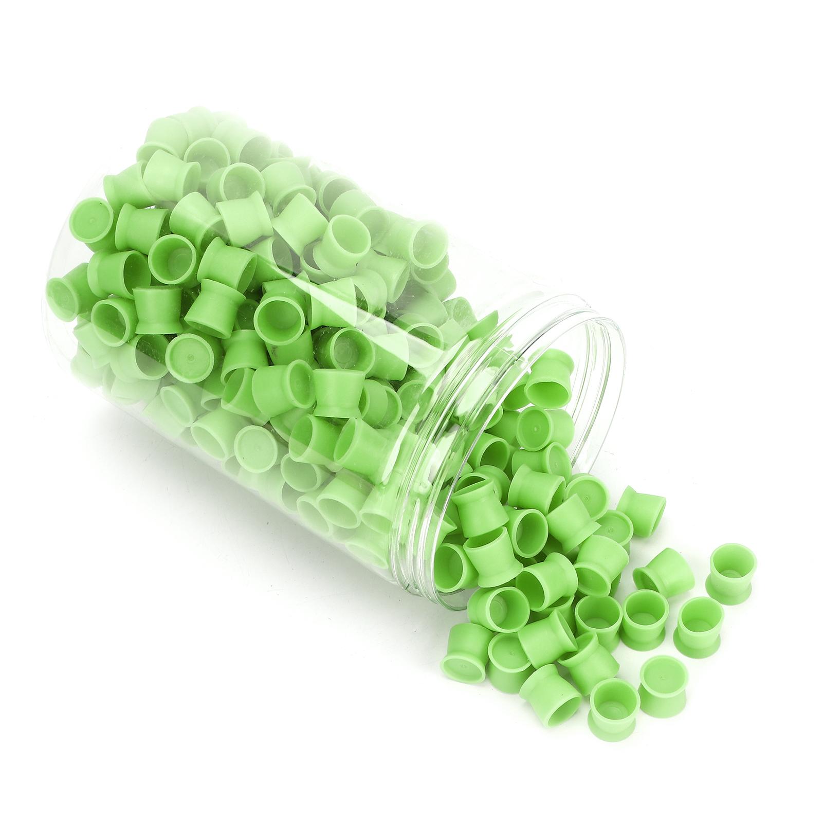 

300 шт. Пигментные чернила для татуировки, одноразовые силиконовые, для бровей, губ, глаз, пигментные чернила для татуировки, белые зелёный