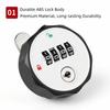 4-Digit Combination Cabinet Password Lock Round Padlock Weatherproof Combination Cabinet Lock Household Hardware Reset Function