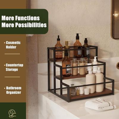 3-Tier Coffee Syrup Rack 12 Bottles Syrup Holder Heavy Duty Seasoning