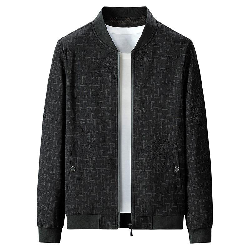 Herren Frühling und Herbst Jacke Business Casual Baseballkragen Oberteil Herrenbekleidung