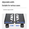Movable Desktop Computer Stand with Casters and Storage Tray