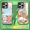 Cute BuBu D-DuDu Phone Case For iPhone 16,15,14,13,12,11,Plus,Pro,Max,Mini Soft Magesafe Magnetic Wireless Charge