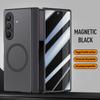 For Samsung Galaxy Z Fold7 Screen Protect Film Magnetic Electroplated Matte Phone Case For Magsafe Middle Hinge Shockproof Cover