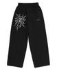 D.XO.H Spiderweb Thunder Logo Big Wide Pants Black