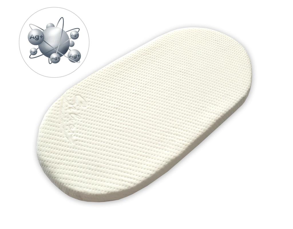 Mattress for Moses basket BOHO - SILVER with silver ions