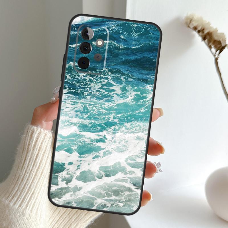 Blue Ocean Waves Sea Case For Samsung Galaxy A34 A54 A14 A15 A35 A55 A16 A26 A36 A56 A52 A12 A32 A13 A33 A53 A17