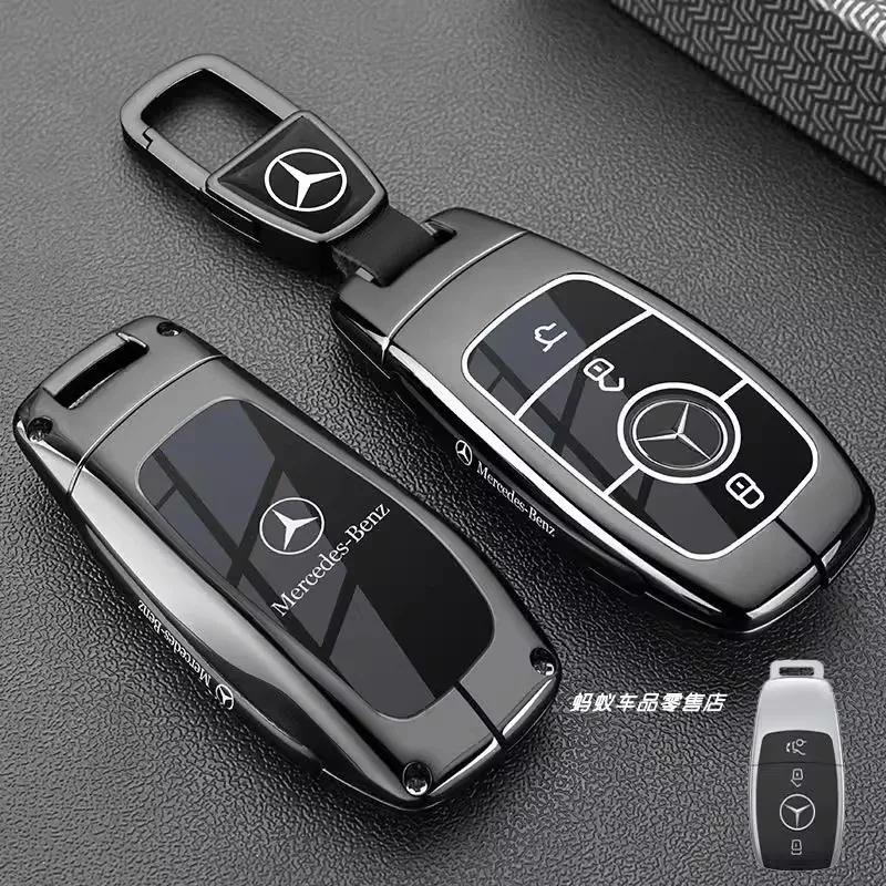 Zinc Alloy Car Remote Key Case Cover Shell For Mercedes Benz A C E S G Class GLC CLE CLA GLB GLS W177 W205 W213 W222 X167 AMG FF2