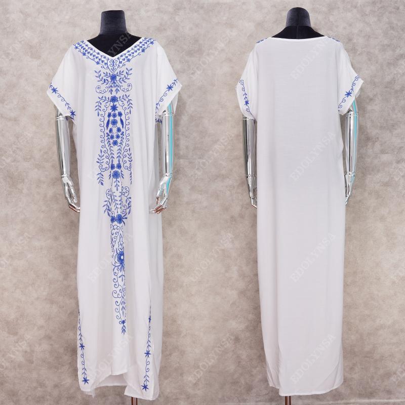 Výšivka Bavlna Plážový přehoz Saida De Praia Plavky Ženy Bikiny Přikrývky na pláž