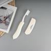 Foldable Travel Toothbrushes, Portable Disposable Soft Bristle Toothbrushes with Protective Covers for Travel and Camping