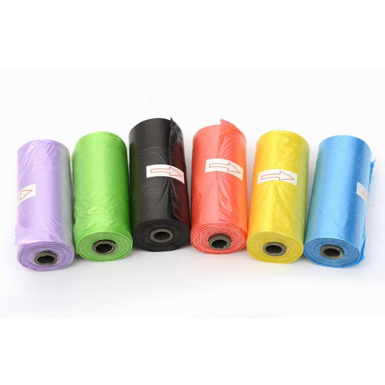 Solid Color Pet Waste Bags with Paw Prints - Dog and Cat Poop Disposal