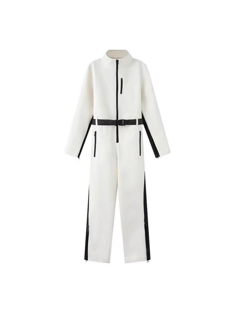 Ski-Serie Modischer Taillenbetonender Jumpsuit Baumwolljacke