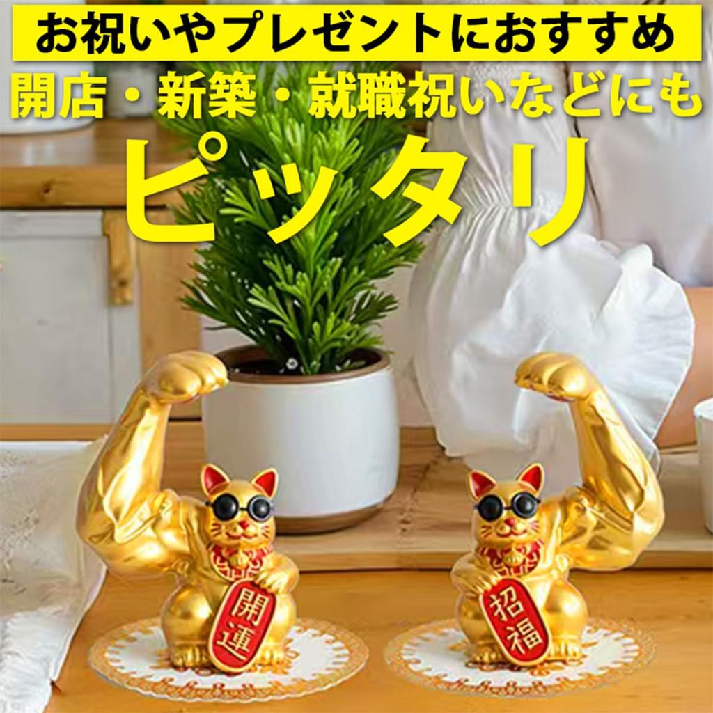 FUSULABO Improves Good and Perfect for Feng Business Store and Stylish and Fun Gift for Includes Maneki-neko Figurine, Fortune, Luck, Prosperity,