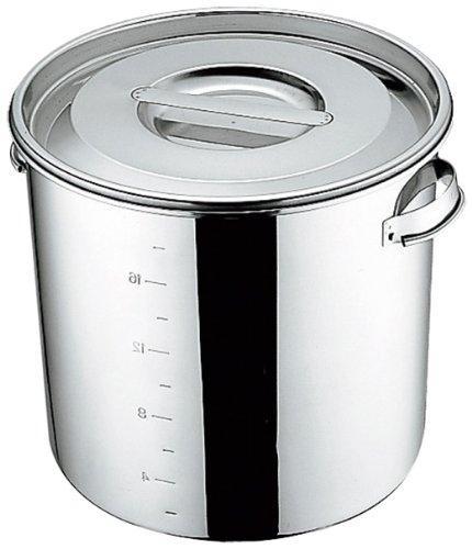 

UK 18-8 Kitchen Pot with Measuring Marks, 24cm, with Handle