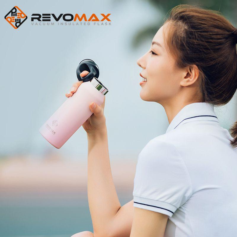 RevoMax 266ml 9oz 316L Double Wall Thermos Sports Bottle 18/10 Stainless Steel Vacuum Flask Insulated Tumbler, Leak Proof