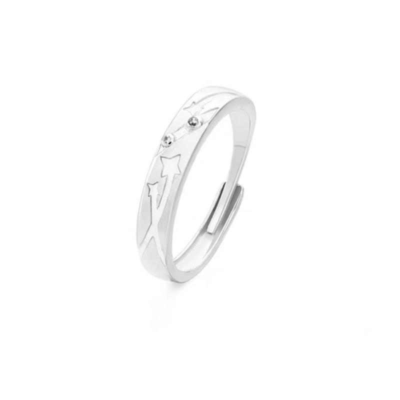 Star Night Couple Ring Female Niche Design High-end Luminous Opening Pair Ring Versatile Temperament Exquisite Ring