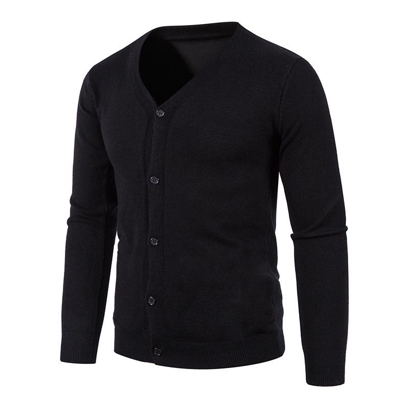 Men's Trendy Korean Style Knitted Cardigan for Spring and Autumn