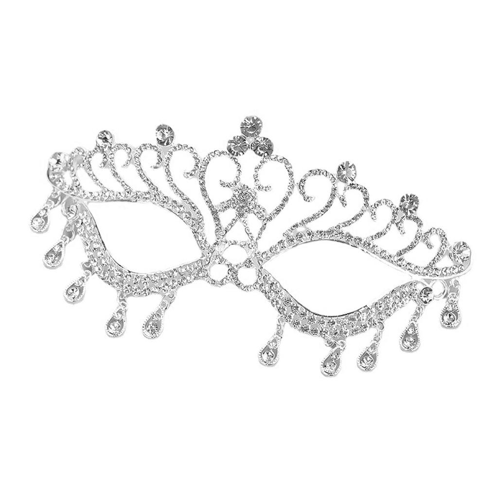 Women Crystal Masquerade Mask Rhinestone Fancy Mask Evening Party Mask for Masquerade Ball Banquet Cosplay