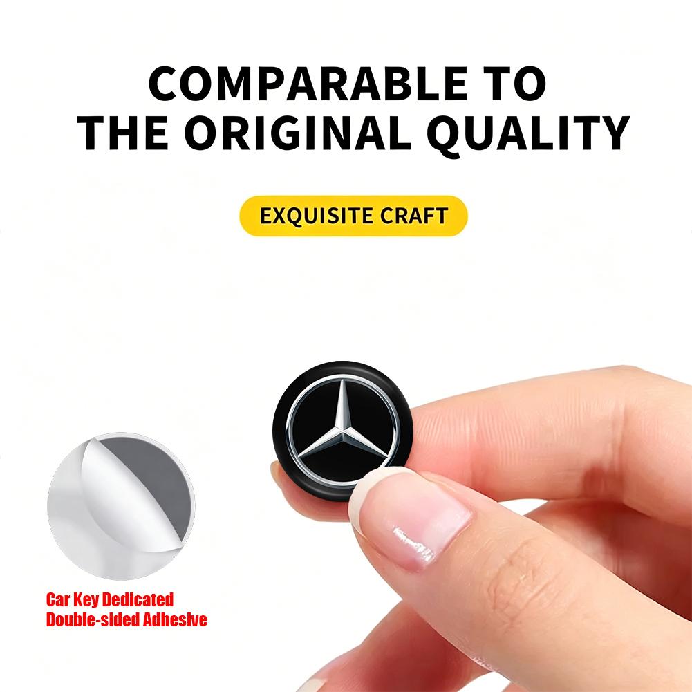 MEA4   14mm Car Key 3D Aluminum Logo Replacement Sticker Accessories For Mercedes-Benz GLC X253 X254 C-Class W205 W206 A-Class W177 GLA