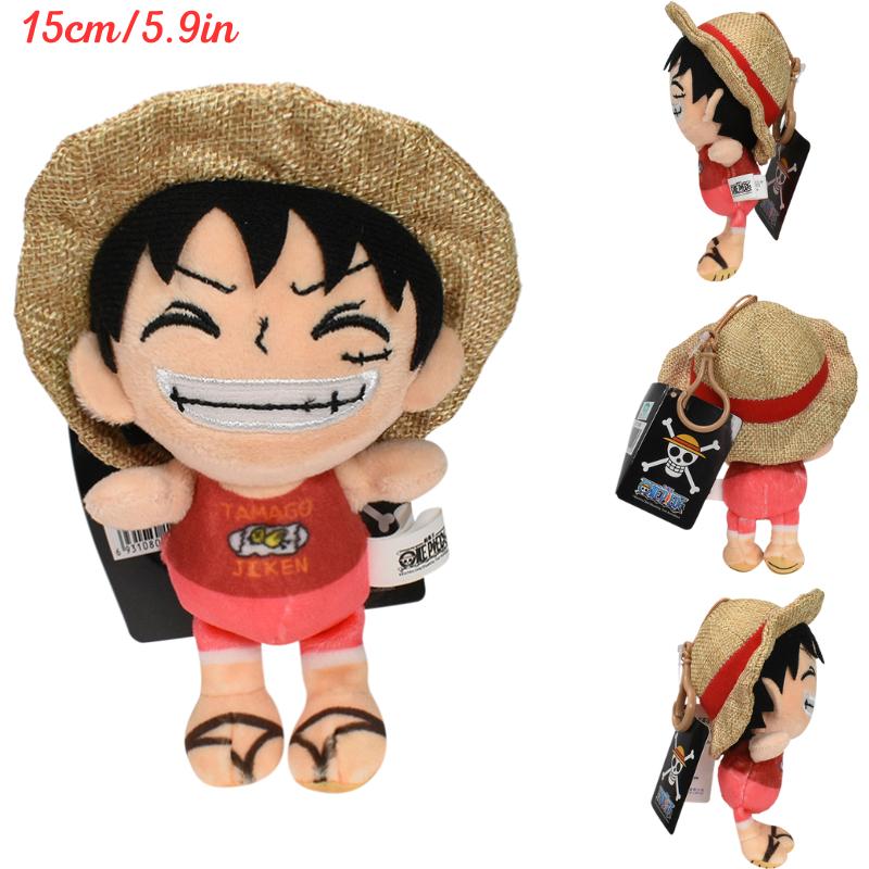 Kawaii One Piece Monkey D Luffy Tony Tony Chopper Plüsch Schlüsselanhänger Spielzeug Niedlich Anime Vinsmoke Sanji Sabo Portgas D Ace Plüschpuppen