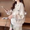 Navava Women Pocket Zip Collar Long Sleeve Sweatshirt Nt2938