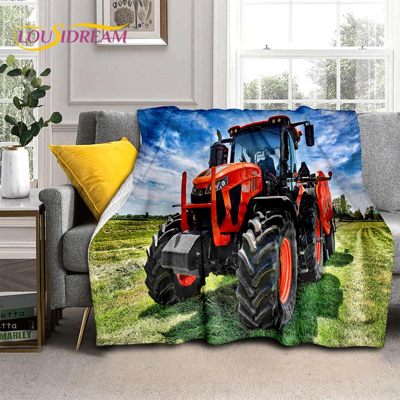 Truck Car 3D Series Retro Tractor HD Blanket,Soft Throw Blanket for Home Bedroom Bed Sofa Picnic Travel Office Cover Blanket Kid
