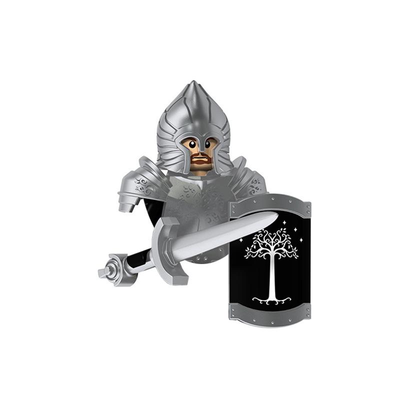 Medieval  Lord of Rings Series Gondor Soldiers Action Figures Model Small Particles Building Blocks Kids Toys Birthday Gifts
