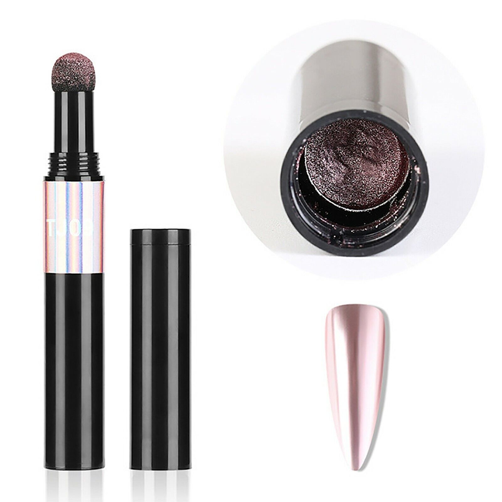 

12-цветная пудра для ногтей на воздушной подушке, голографическая пудра для ногтей с зеркальным эффектом