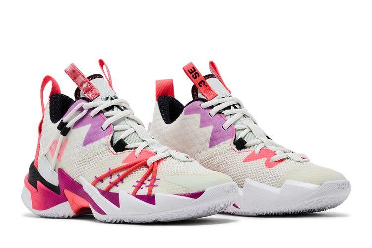 Kids' Sneakers Jordan Why Not Zer0.3 SE Spruce Aura Flash Crimson (GS) Sail/Spruce Aura-Flash Crimson-Black