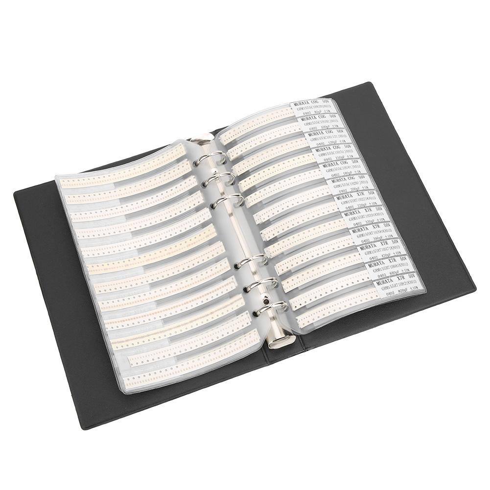 0402 Series 80 Values Capacitors Electronic Components Assorted Kits Sample Book Black