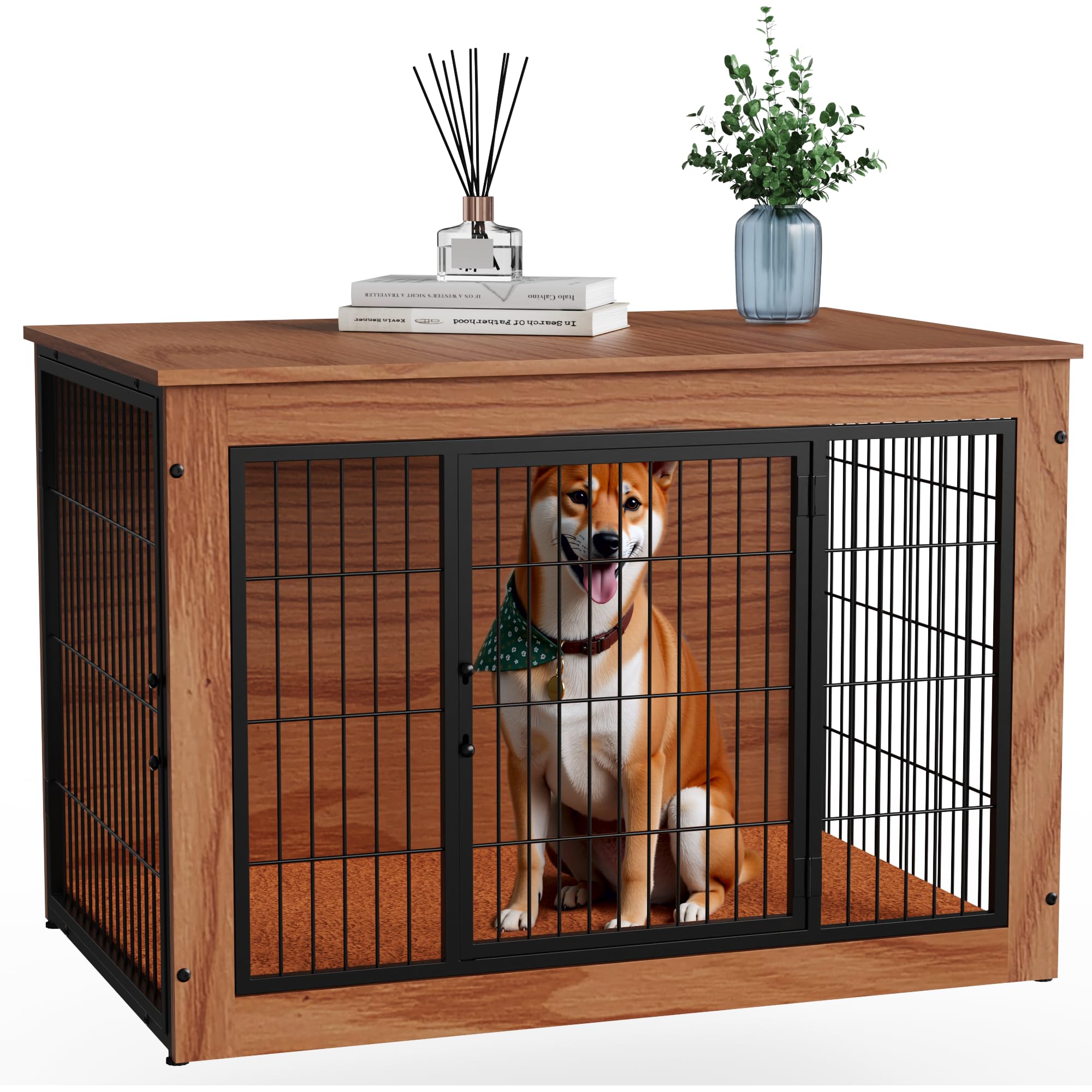 

Alebert Dog Pet Wooden Dog For Large and Medium Indoor Woody Interior Comes with Sturdy and Stylish Medium Alebert Cage, Cage, Circle, Dogs, Circle,