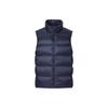 Solid Color Stand Collar Sleeveless Down Vest Unisex Vest Navy 439807-69