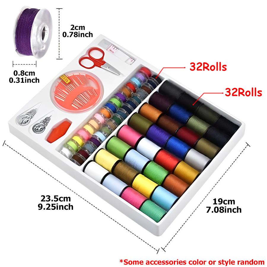 1Set Sewing Thread Set Household Sewing Kit with Scissors Crochet Hook Sewing Needle Tape Measure DIY Handmade Craft Accessories
