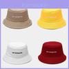 Fisherman Hat Men Women Summer Sun Protection Wide Brim With Embroidered Letters For Outdoor Activities