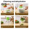 Uscător de Salată Uscător de Legume Capacitate Mare Deshidrator de Legume Manual Uscător de Salată pentru Legume Coș de Drenaj pentru Spălarea Verdețurilor Fructelor de Pădure