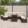VidaXL Ensemble de Canapé de Jardin 9 pièces avec Coussins Marron en Rattan Synthétique 3357971
