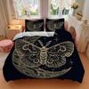 3pcs Moth & Moon Bedding Set - Includes Quilt Cover and Pillowcases, Suitable for All Seasons L072