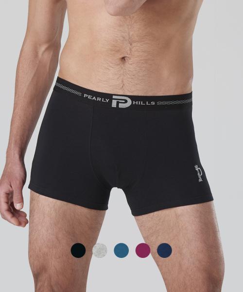 

[PEARLYHILLS] Men s Cotton Spandex Boxer Briefs 5-Pack Select 1 PHD7012 [Shipped from Korea] 100% Authentic Teal Green - 100