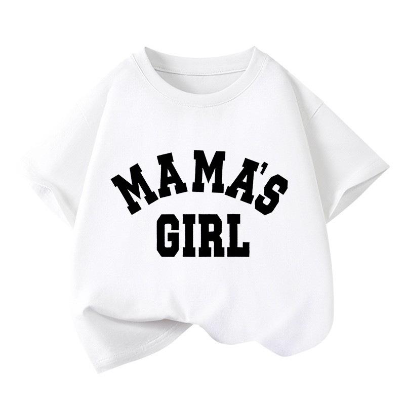 2026 Summer Cartoon Print Cotton T-Shirt for Girls - Trendy Short-Sleeve Top 150 cm