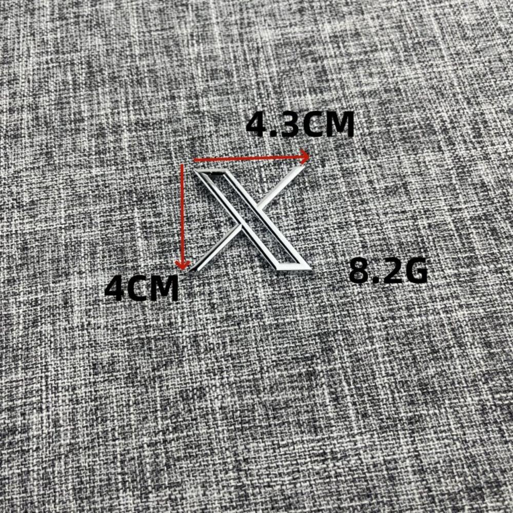 Car motorcycle electric car personalized DIY metal modification X letter labeling body side label tail label fuel tank cover labeling